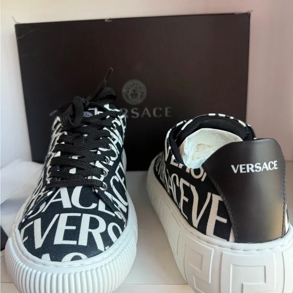 Versace Monochrome Logo Sneakers size 42